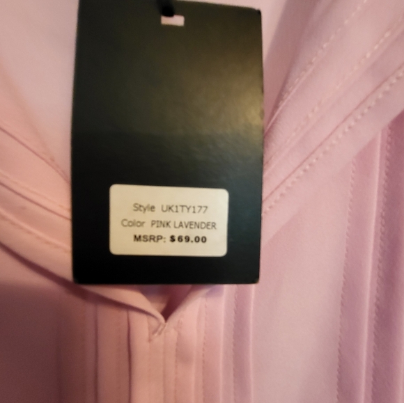 DKNY Women's Pink Ruffle Sleeve Top, Size Small NWT - Picture 4 of 5